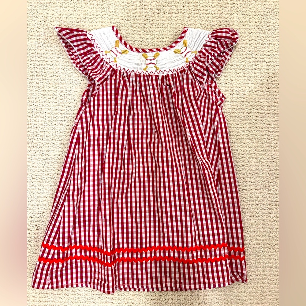 Smocked baseball dress!